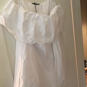 sugar + lips white strapless dress - size m